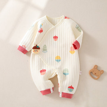 Baby Newborn Pinecone Kimono Seamless Romper