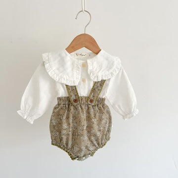 Baby Sweet Floral Strap Overalls