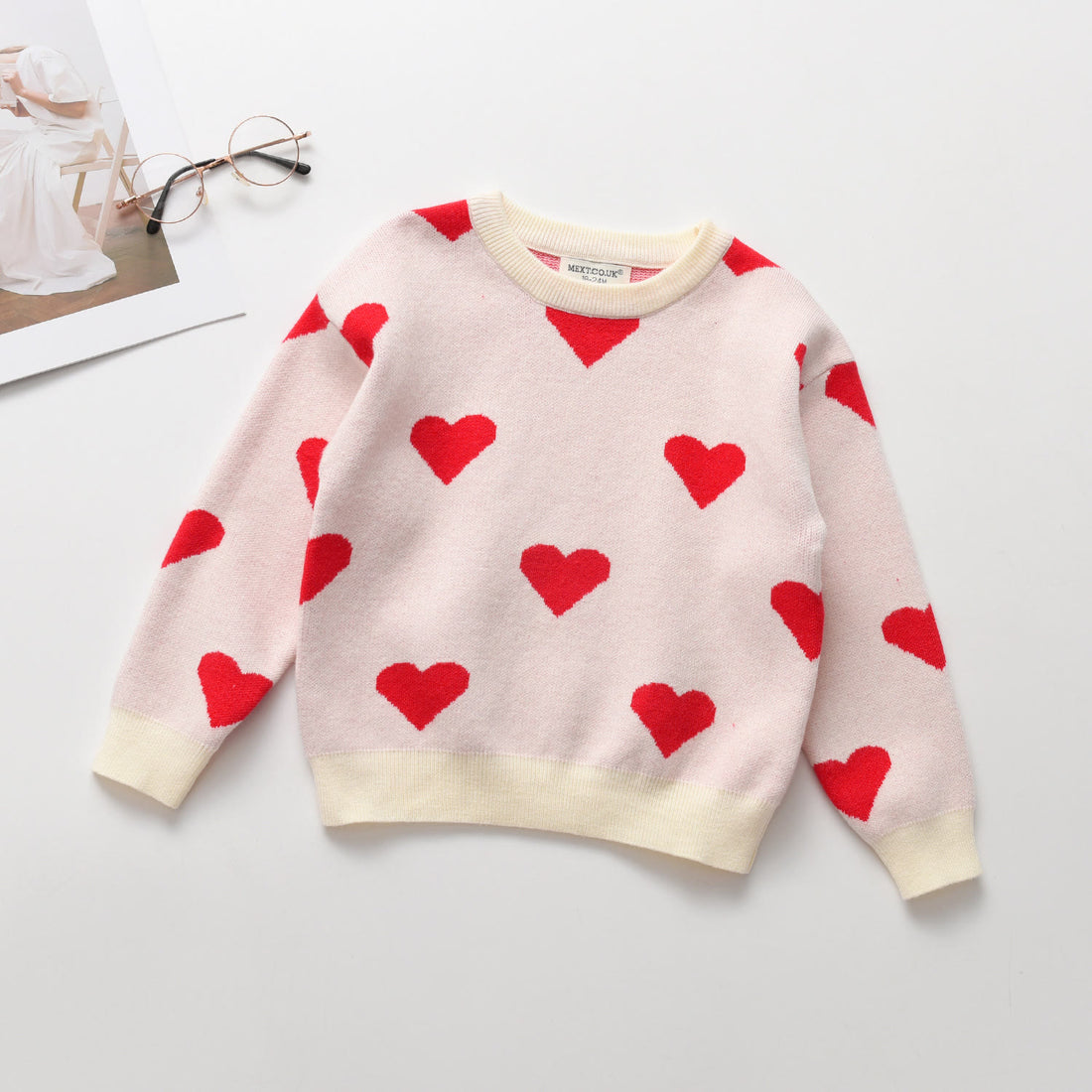 Toddler Girl Heart Strawberry Sweater