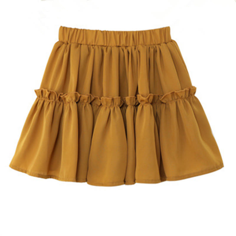 Mommy and Me Solid Color Yellow Skirt