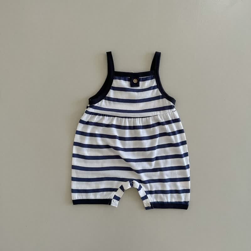 Baby Striped Strap Casual Romper