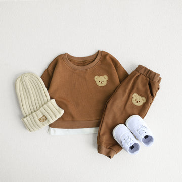 Baby Toddler Cute Bear Sweatshirt & Pants Set