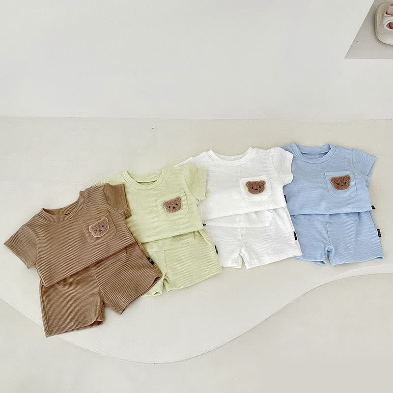 Baby Cute Bear Tee and Shorts Set