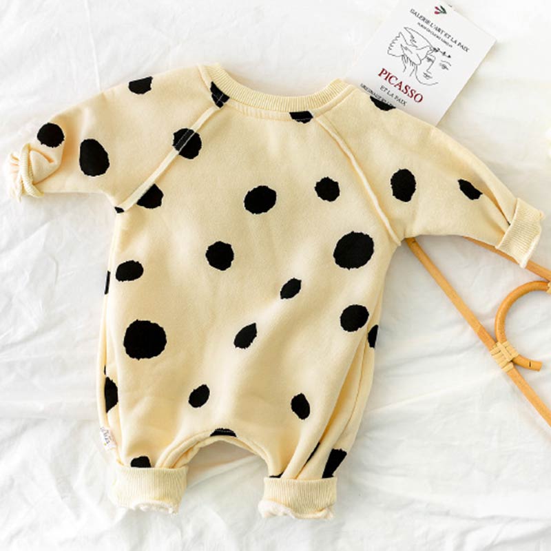 HAPPY SMILE Baby Banana Dot/Striped Romper