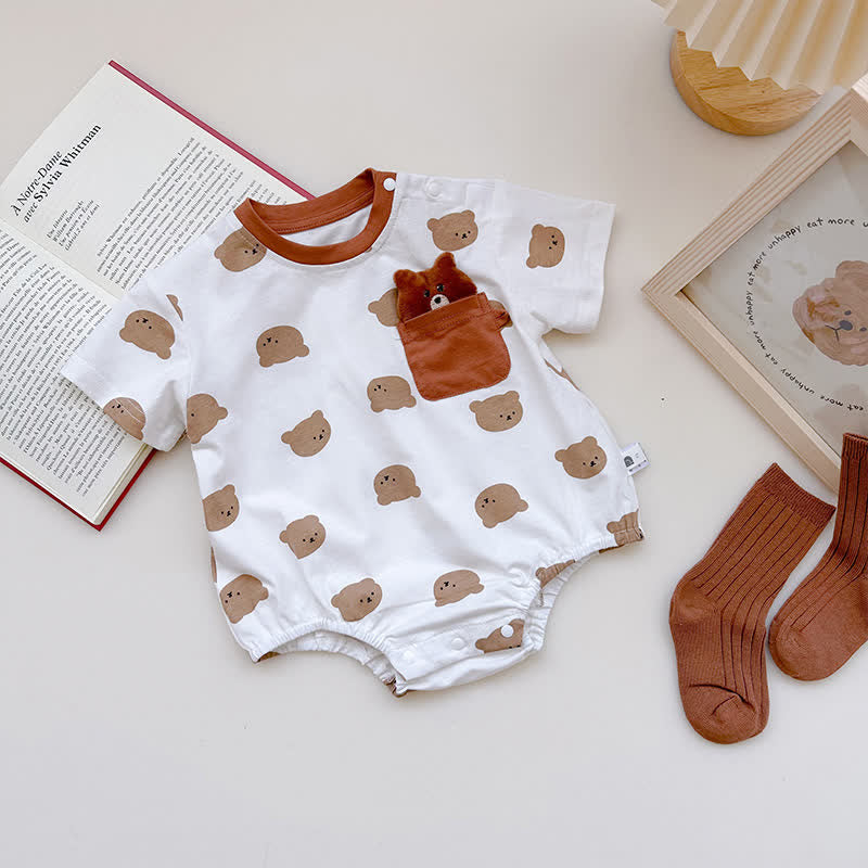 Baby Lovely Bear Casual Bodysuit with Doll