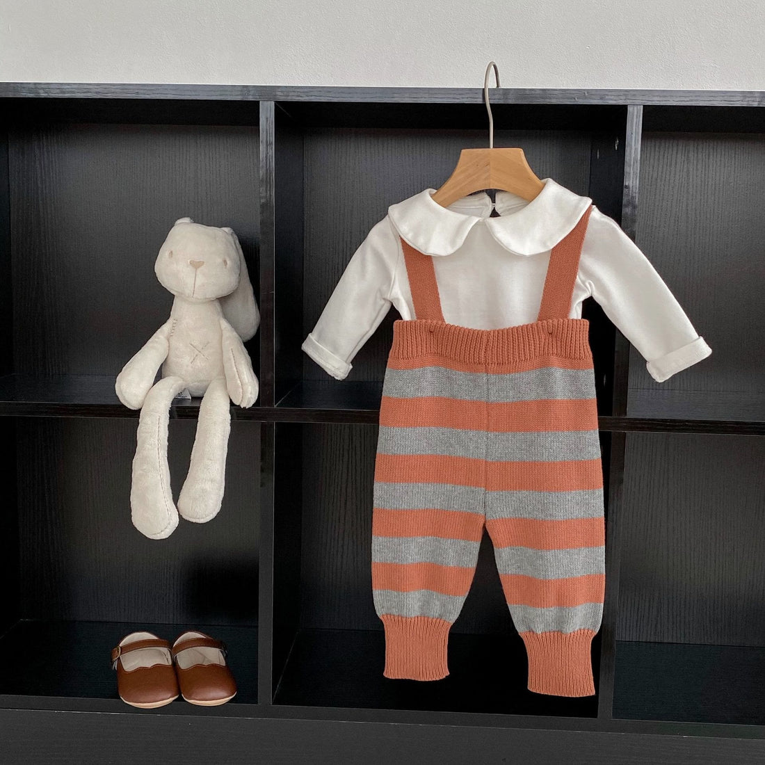 Baby Collar Striped 2 Pieces Set