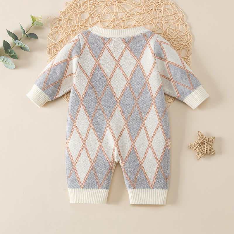 Baby Diamond Knitted Romper