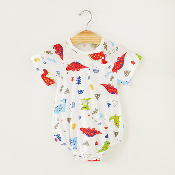 Baby Dinosaur Crew Neck Pajamas Bodysuit