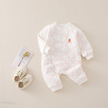 Baby Newborn Quilted Apple Kimono Romper