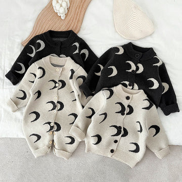 Baby Moon Knit Cardigan Romper