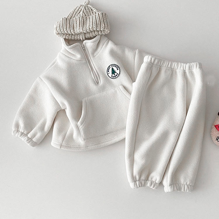 I WANT OUTSIDE TODAY Baby Polar Fleece Pullover & Pants Set