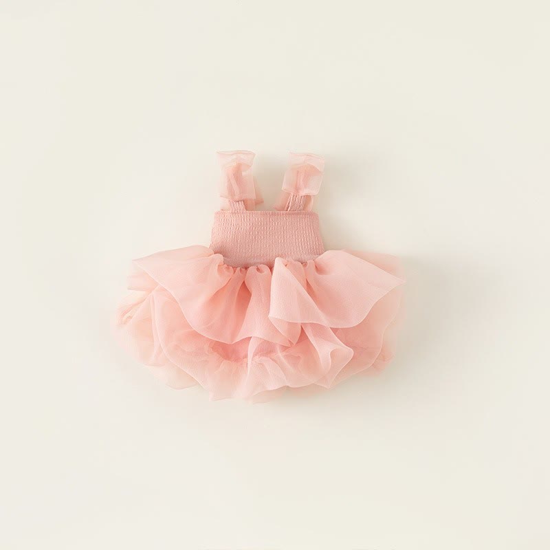 Toddler Girl Bowknot Puffy Mesh Dress