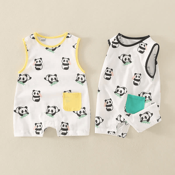 Baby Newborn Panda Sleeveless Romper