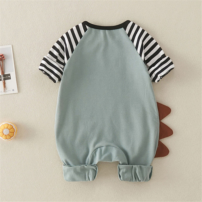 Baby Dinosaur Striped Romper