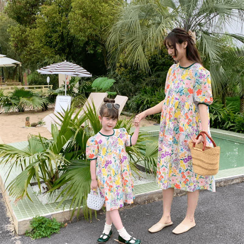 Mommy and Me Floral Loose Dress