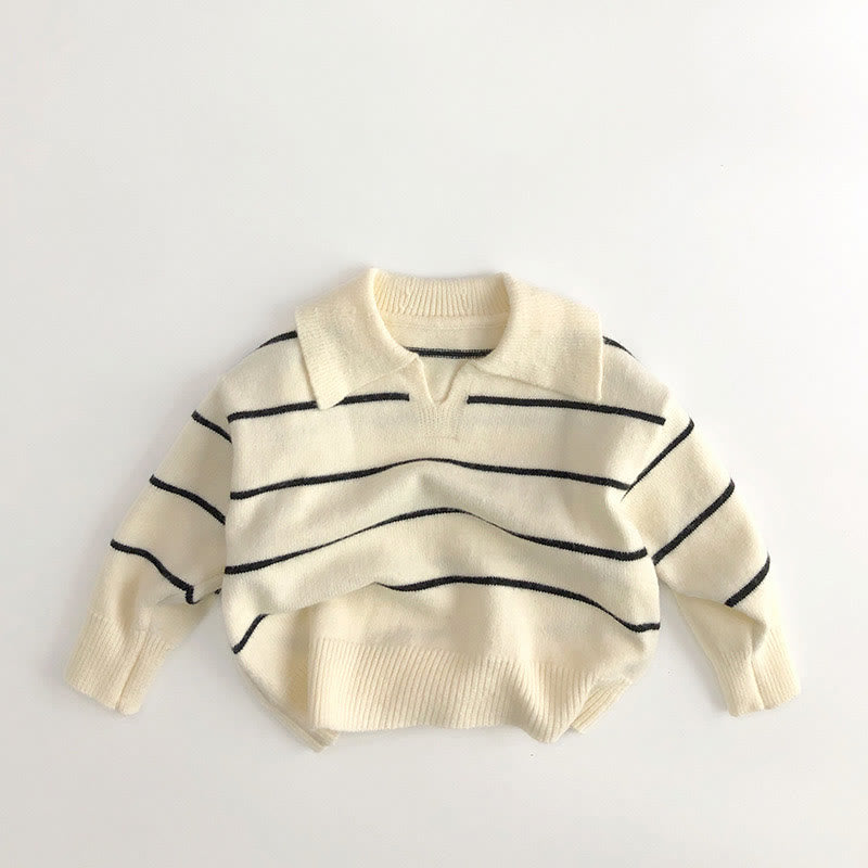 Toddler Boy V-neck Striped Sweater