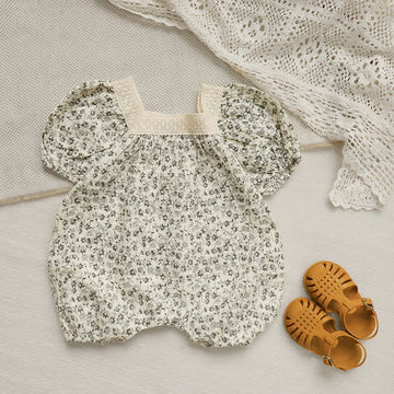 Baby Flower Square Neck Romper