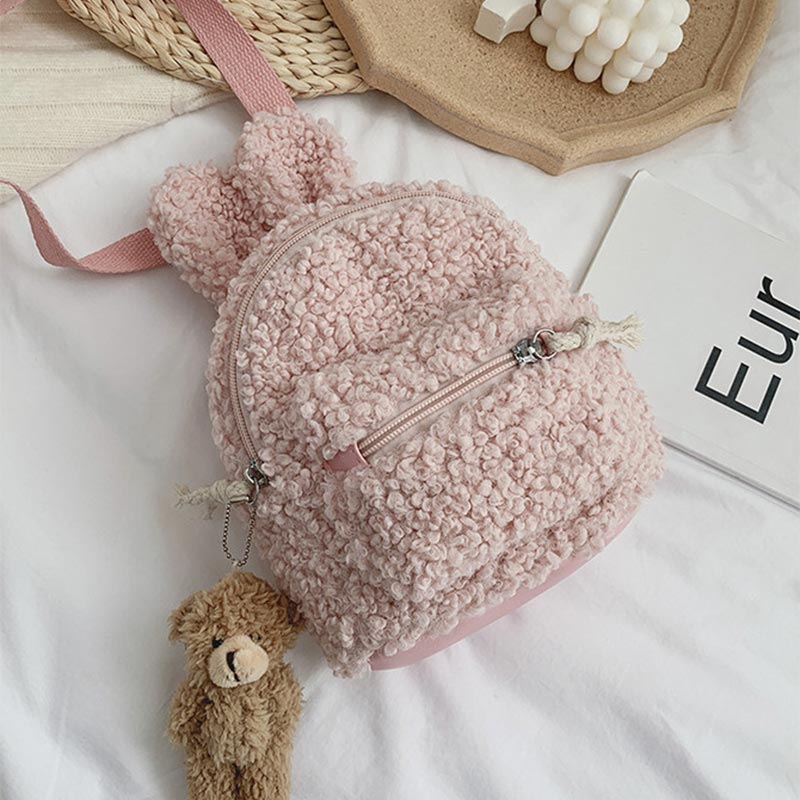 Baby Toddler Rabbit Ear Plush Backpack