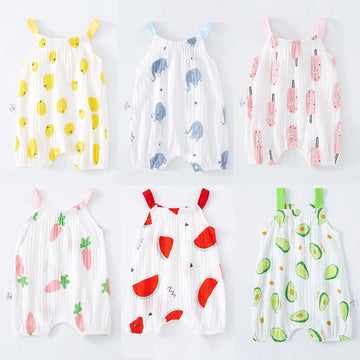 Baby Newborn Fruit Animal Strap Romper