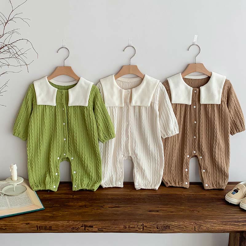 Baby Bear Collar Knit Romper