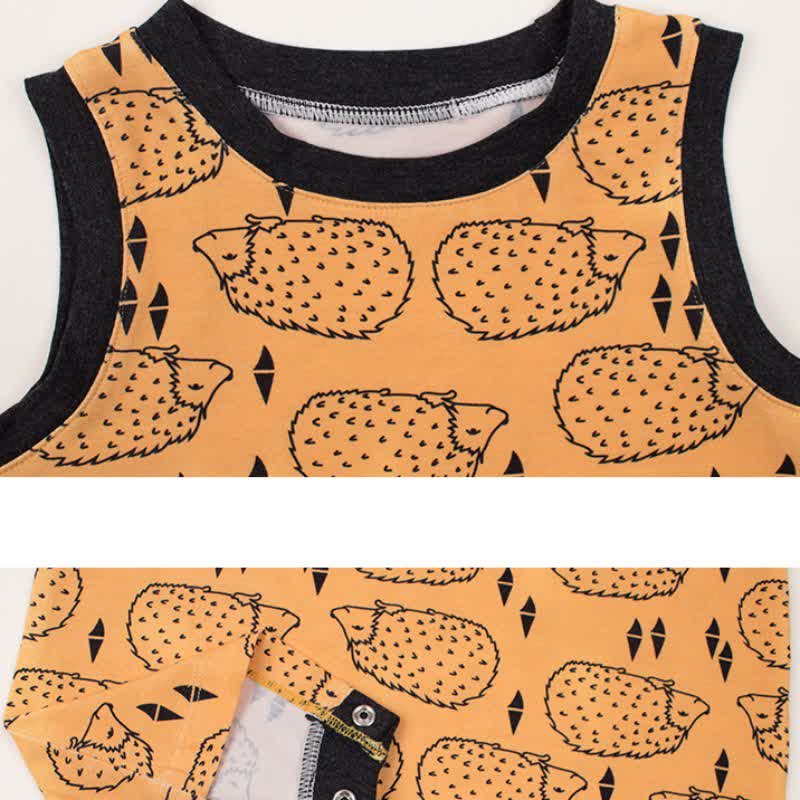 Baby Hedgehog Sleeveless Romper