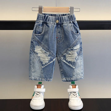 Toddler Boy Blue Ripped Denim Pants