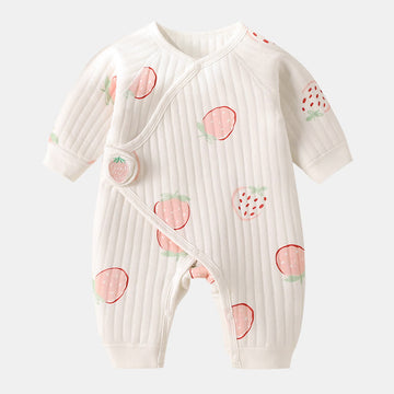 Baby Cartoon Strawberry Kimono Romper