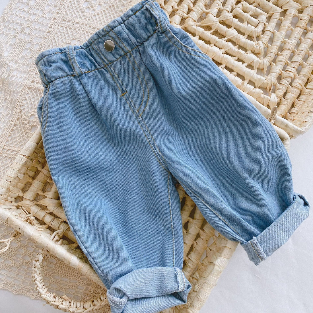 Baby Toddler Solid Color Denim Pants