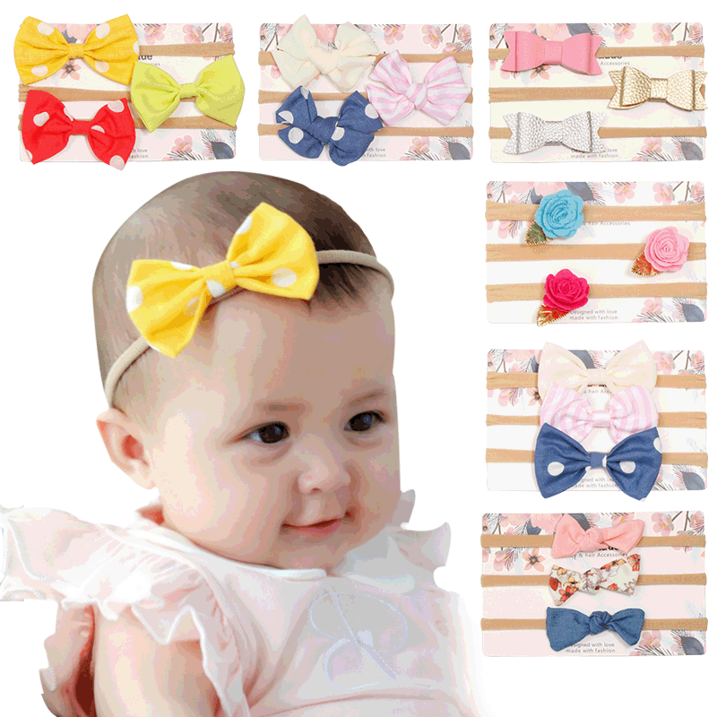 3-pack Baby Bow Headband