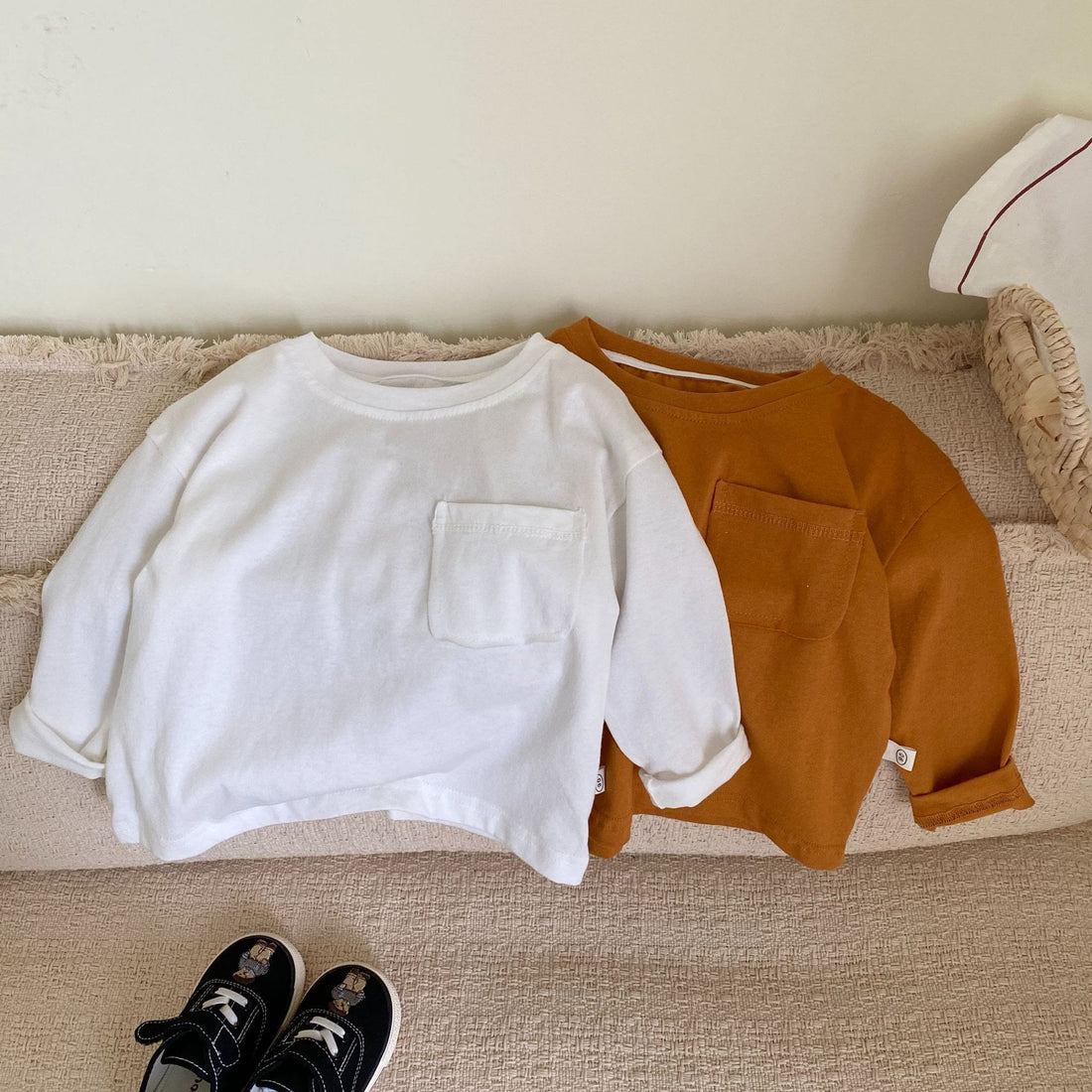 Toddler Solid Color Pocket Sweatshirt