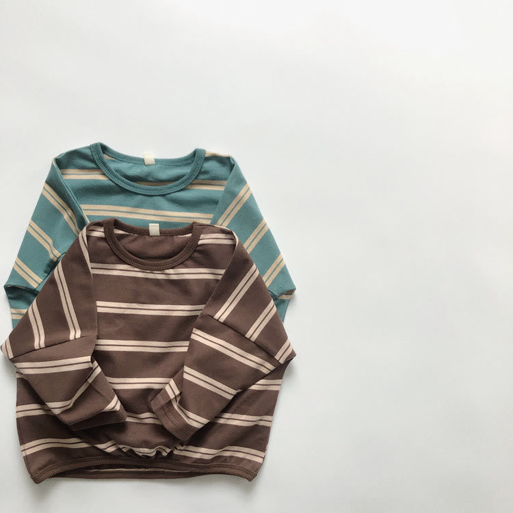 Toddler Wide Striped Round Neck Sweatshirt