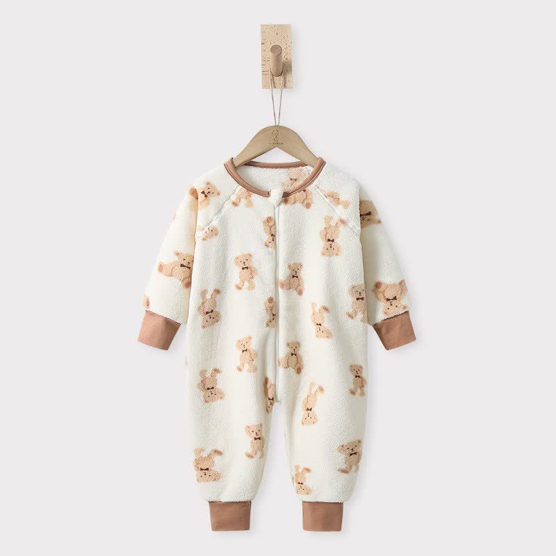 Baby Bear Fleece Pajamas Romper