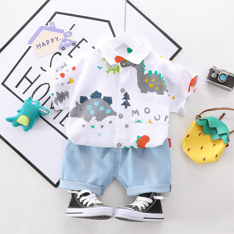 MOUNTAIN Baby Dino Shirt and Shorts Set