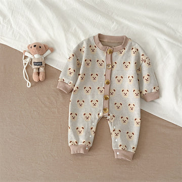 Baby Knitted Bear Lovely Cartoon Romper