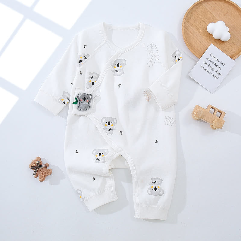 Baby Cartoon Koala Pajamas Kimono Romper