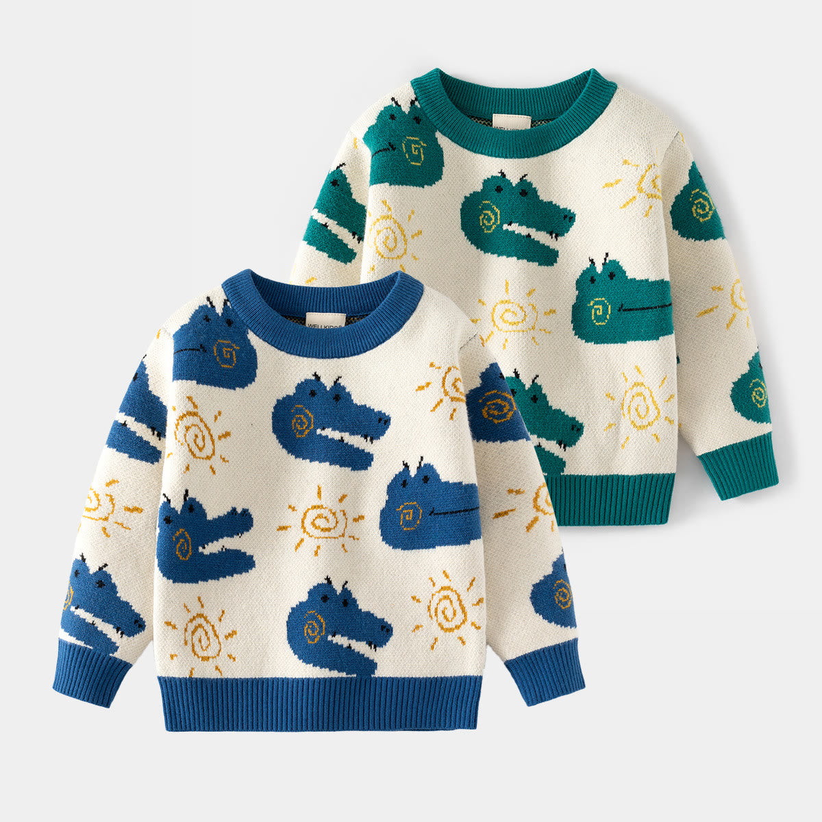 Toddler Boy Crocodile Knitted Sun Sweater