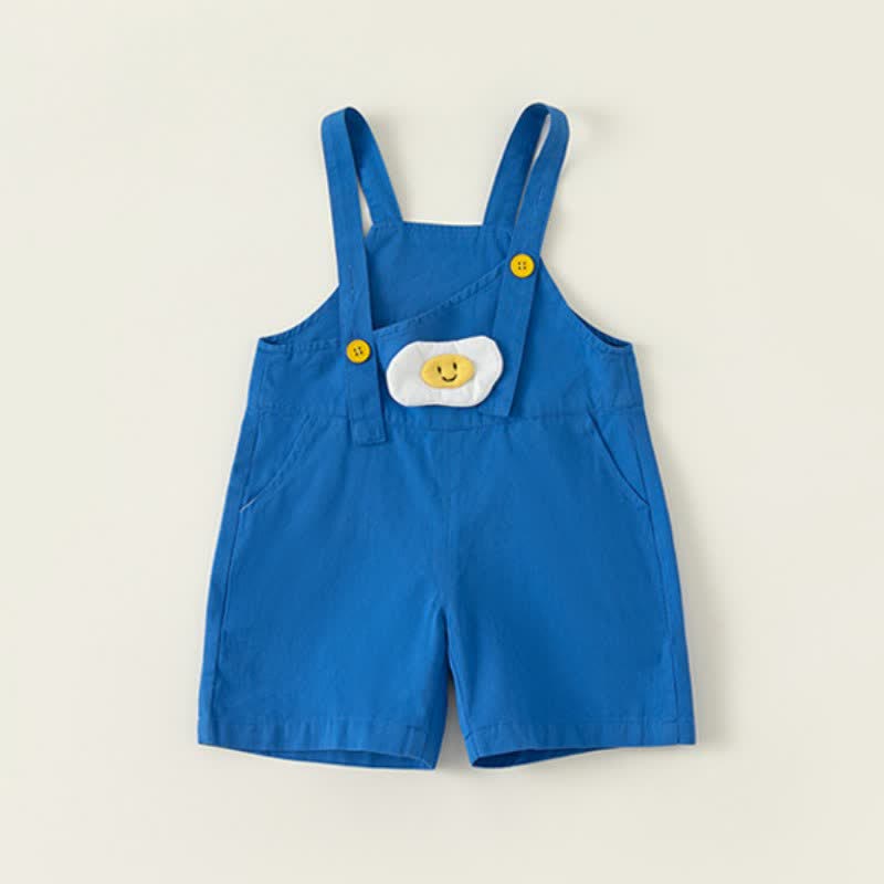 Toddler Girl Smiley Casual Suspender Shorts