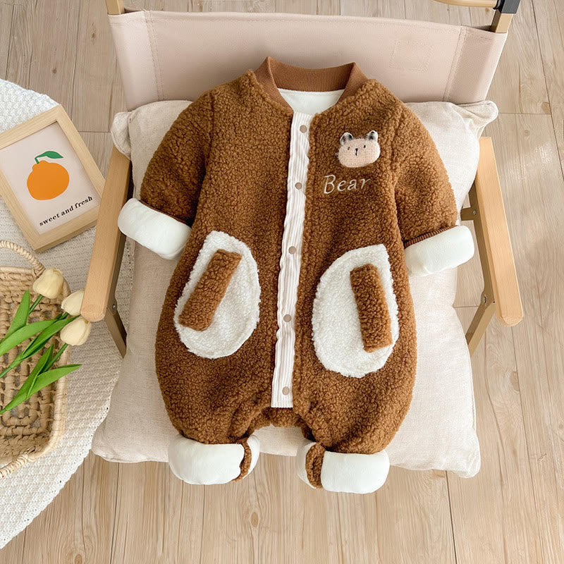 BEAR Baby Fleece Lovely Quilted Romper