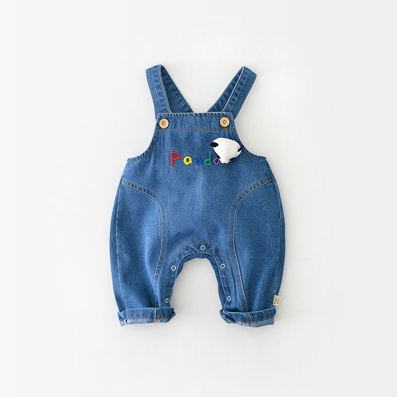 PANDA Baby Denim Overalls