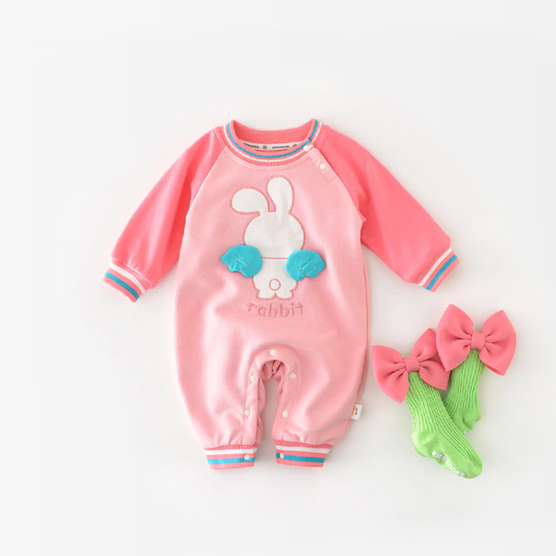 RABBIT Baby Bunny Wings Pink Romper