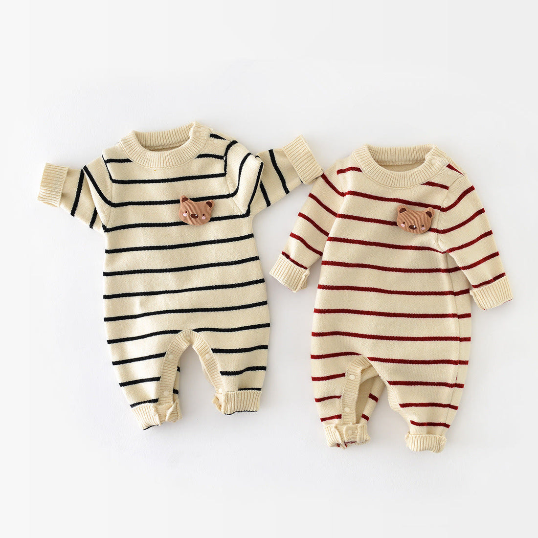 Baby Bear Striped Romper