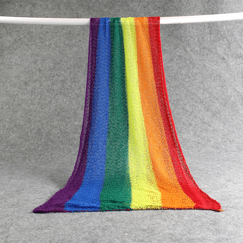 Baby Rainbow Striped Wrap Blanket