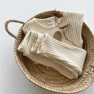 Baby Thicken Warm Shirt & Pants Set