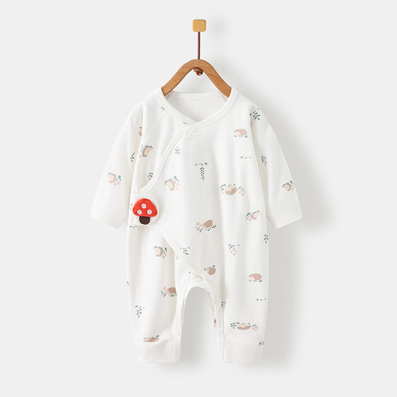 Baby Newborn Animal Dots Kimono Romper