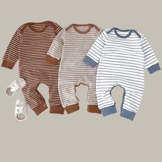 Baby Casual Striped Pajamas Romper