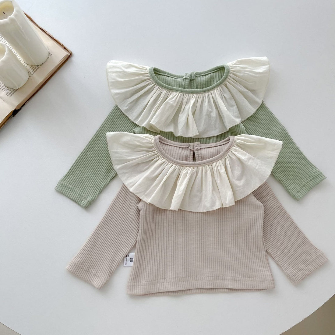 Baby Ruffle Collar Knit Top