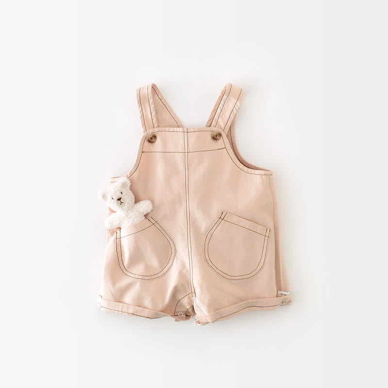 Baby Simple Overalls with Bear Doll