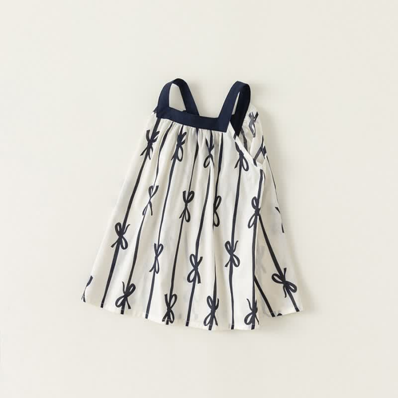 Toddler Girl Bowknot Dot Sling Dress