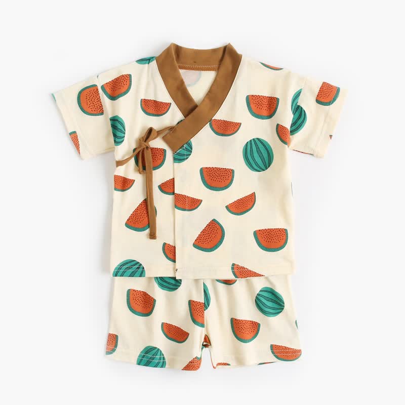 Baby Watermelon Kimono Pajamas Set