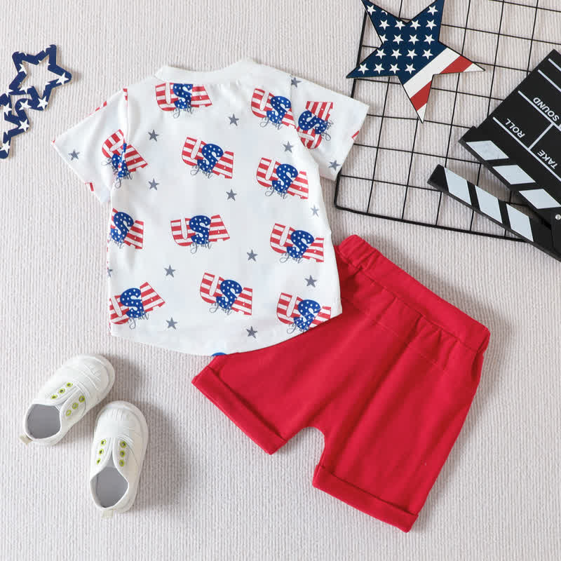 USA Baby Tee and Shorts Set